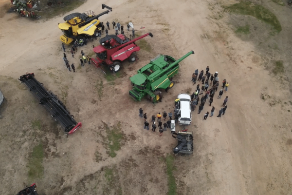 grdc harvester set up drone